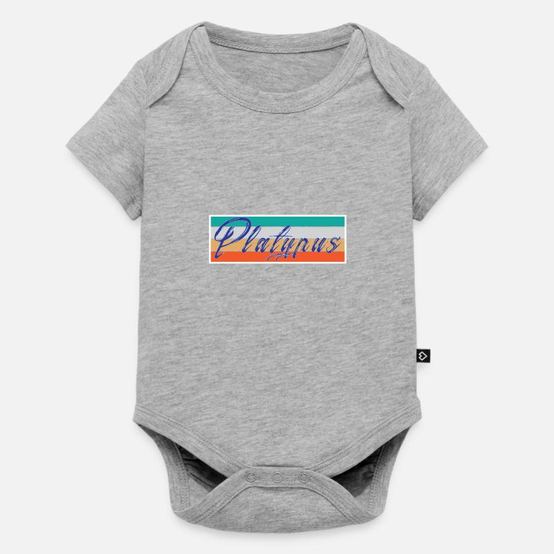 Platypus lettering - Baby Premium short-sleeve bodysuit - heather grey
