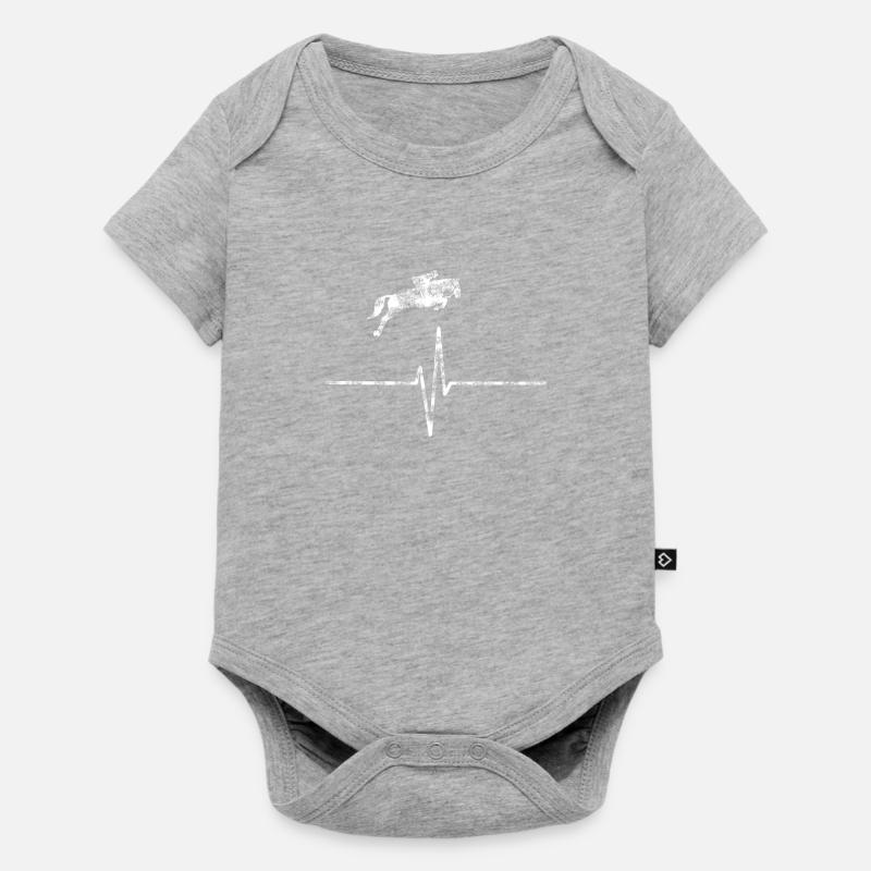 Équitation CSO Dressage Evolution - Body à manches courtes Premium Bébé - gris chiné