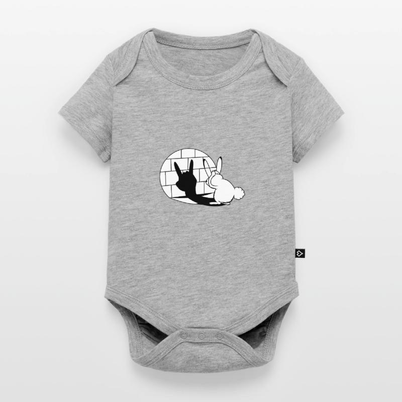 Rabbit Shadow Play Metal Rock Easter Gift Baby Premium short-sleeve bodysuit