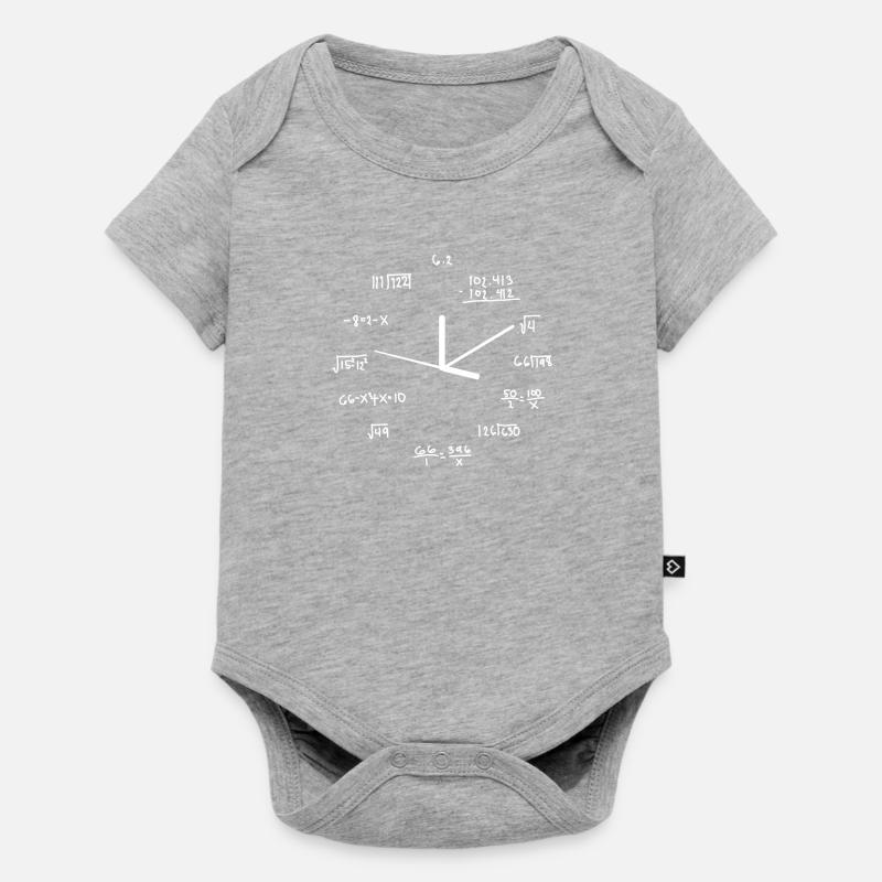 Math Design Clock - Baby Premium short-sleeve bodysuit - heather grey