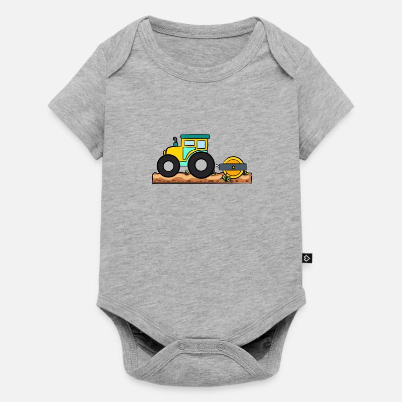 Tracteur agricole - Body à manches courtes Premium Bébé - gris chiné