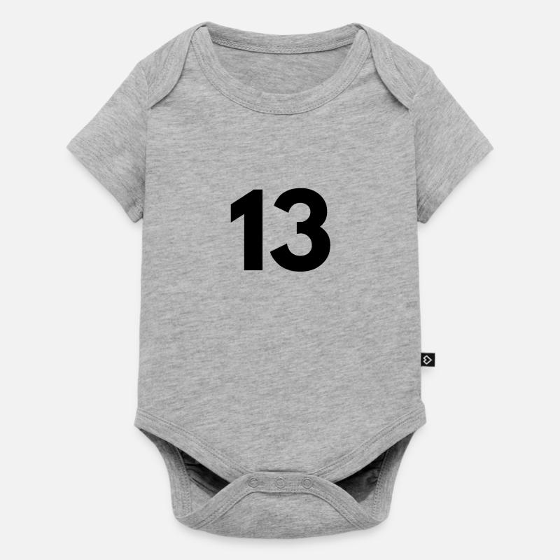 13 - Body à manches courtes Premium Bébé - gris chiné