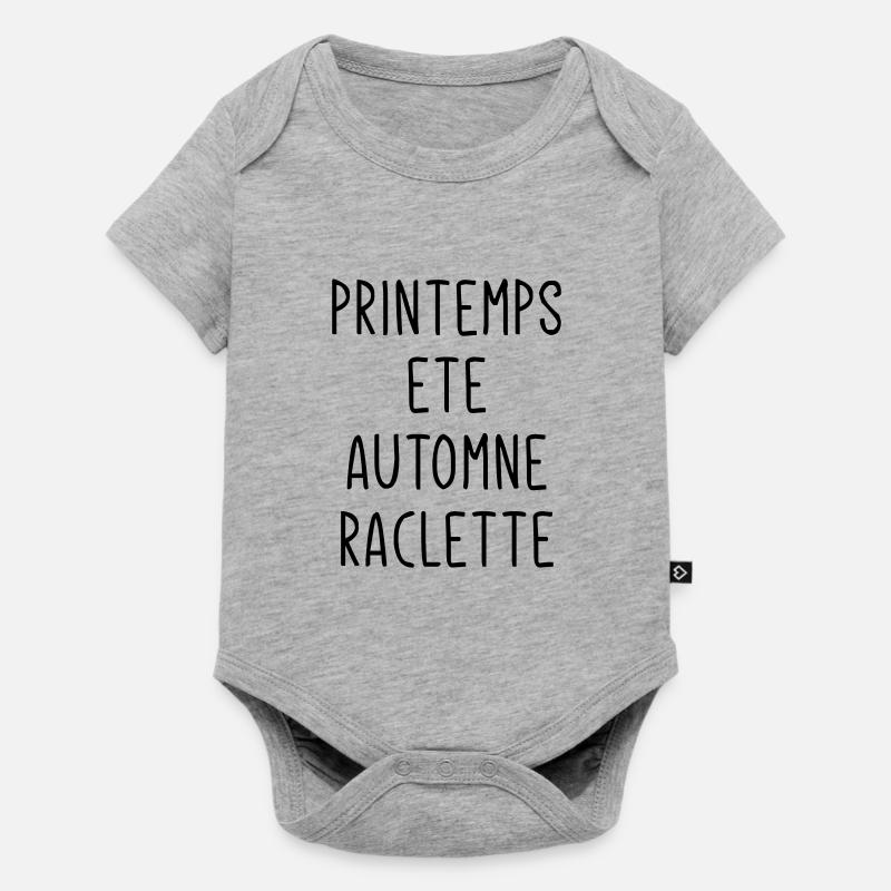 Printemps e te automne raclette - Body à manches courtes Premium Bébé - gris chiné