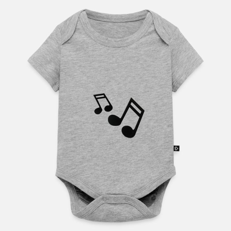 musical notes musical notes musical notes - Baby Premium short-sleeve bodysuit - heather grey