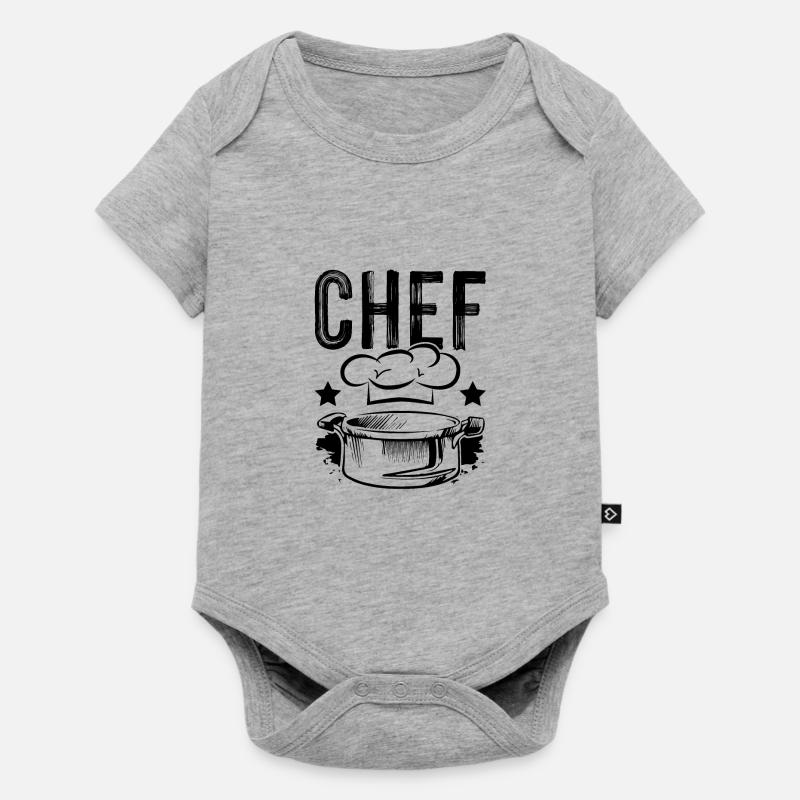 chef cuisinier - Body à manches courtes Premium Bébé - gris chiné