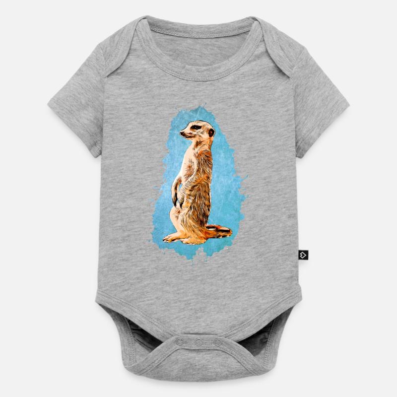 Suricate - Bleu - Body à manches courtes Premium Bébé - gris chiné