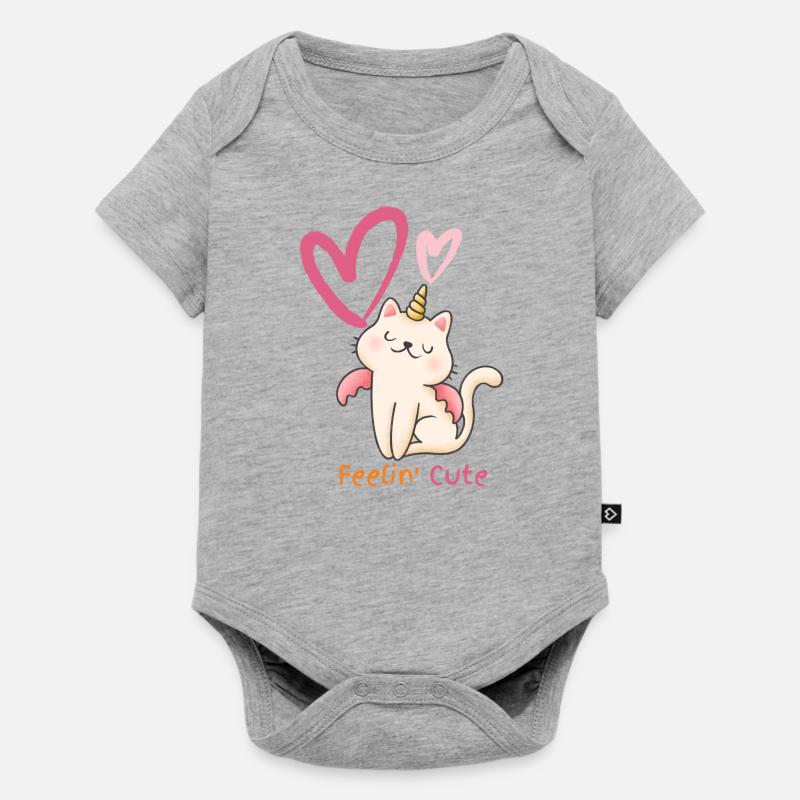 se sentir mignon - Body à manches courtes Premium Bébé - gris chiné