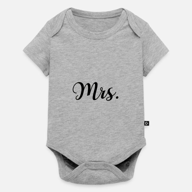 Conception de mariée mariage M. & Mme Just Married - Body à manches courtes Premium Bébé - gris chiné