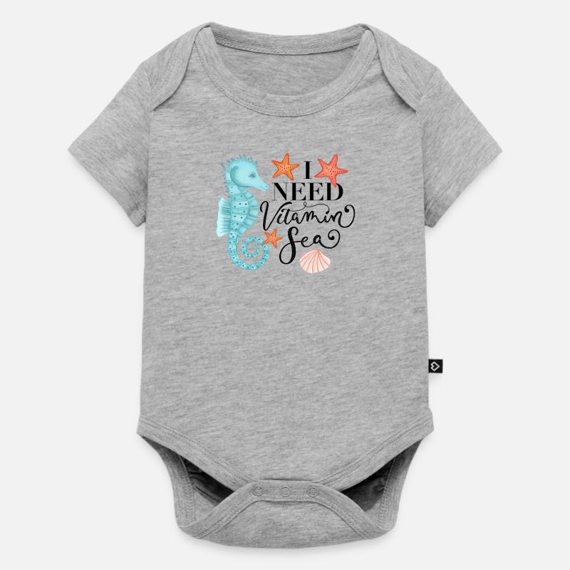 Vitamine Mer - Body à manches courtes Premium Bébé - gris chiné