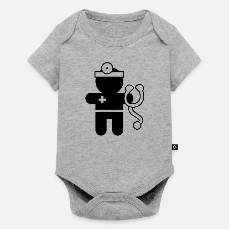 Menschen & Berufe: der Arzt - Body à manches courtes Premium Bébé - gris chiné