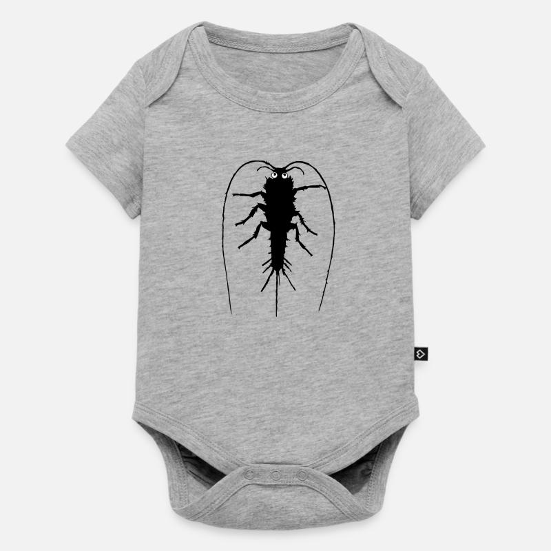 Silberfischchen - Baby Premium Kurzarmbody - Grau meliert