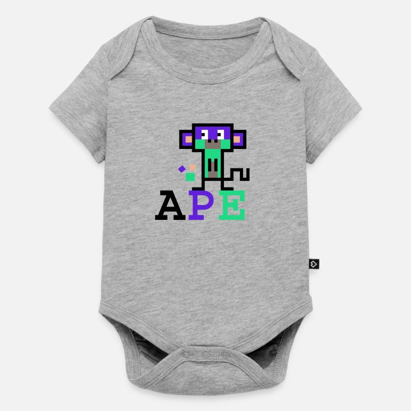 Krypto-Affe 2 - Baby Premium Kurzarmbody - Grau meliert