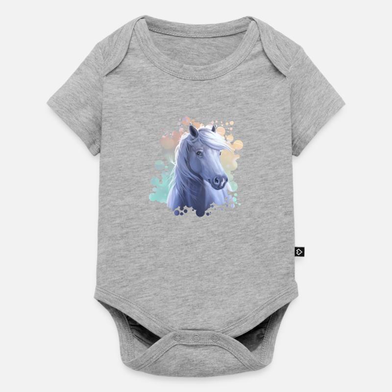 Source - Body à manches courtes Premium Bébé - gris chiné