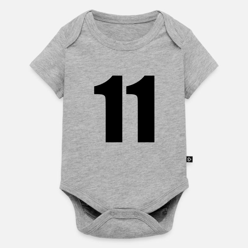 11 - Body à manches courtes Premium Bébé - gris chiné