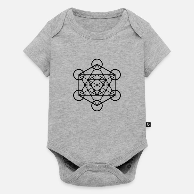 Cube De Métatron - Body à manches courtes Premium Bébé - gris chiné