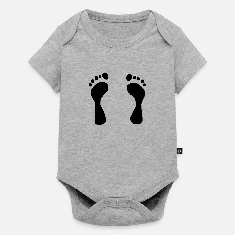 * Empreintes * - Body à manches courtes Premium Bébé - gris chiné