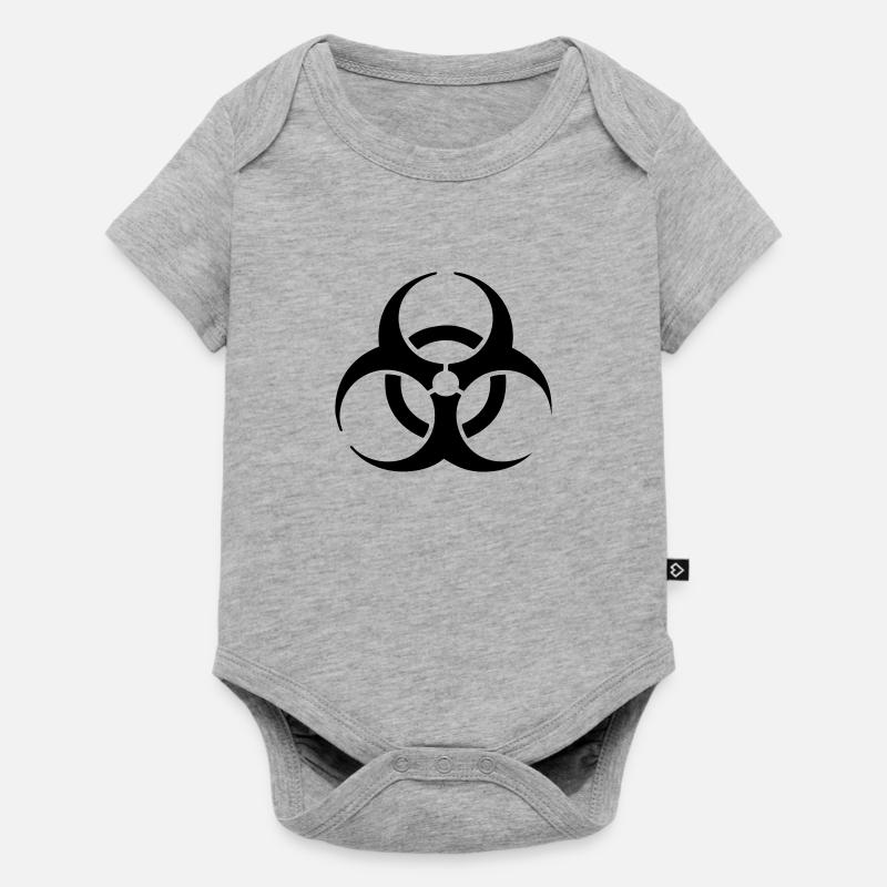 hardstyle biohazard Pullover - Body à manches courtes Premium Bébé - gris chiné