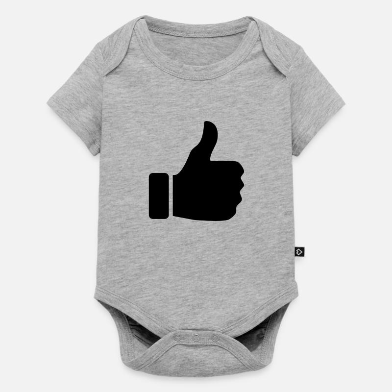 like - Body à manches courtes Premium Bébé - gris chiné