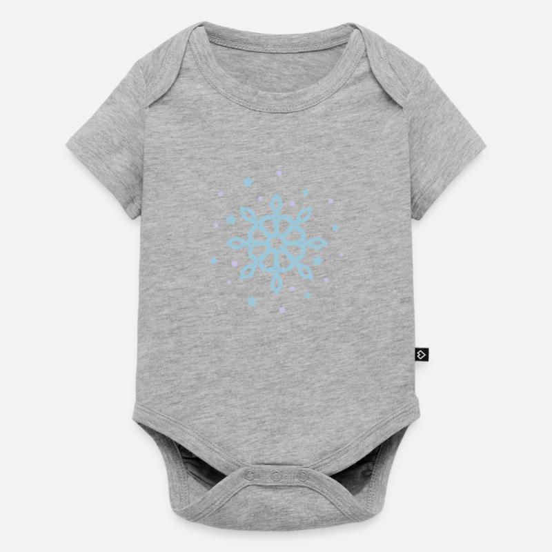 flocon de neige - Body à manches courtes Premium Bébé - gris chiné