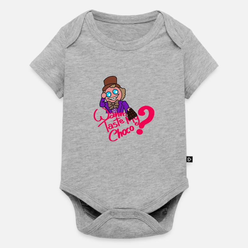CHOCO - Body à manches courtes Premium Bébé - gris chiné