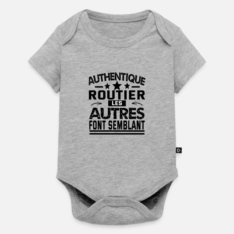 authentique routier - Body à manches courtes Premium Bébé - gris chiné