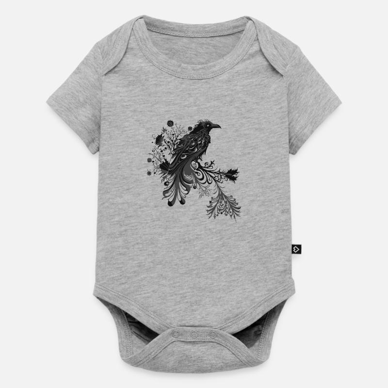Corbeau 1 - Body à manches courtes Premium Bébé - gris chiné