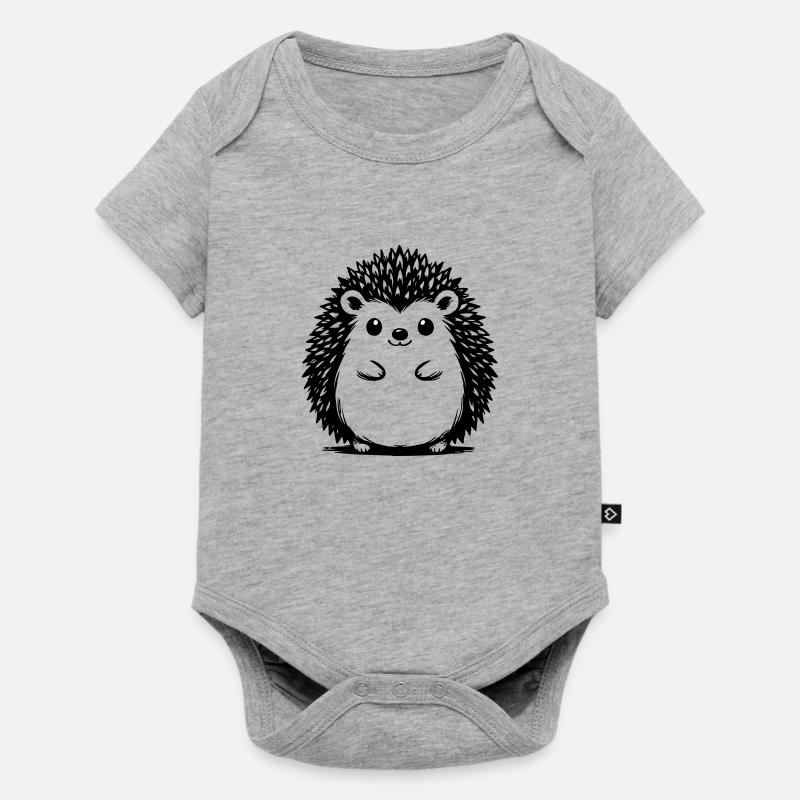 Hérisson - Body à manches courtes Premium Bébé - gris chiné