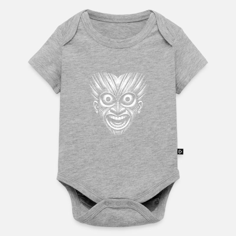 Masque - Body à manches courtes Premium Bébé - gris chiné