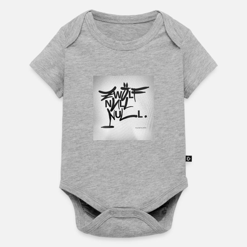 ZWÖLF_Null_Null - Body à manches courtes Premium Bébé - gris chiné