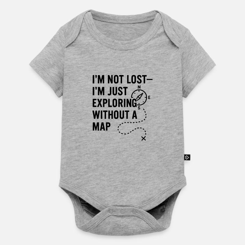 0002 explore without map - Baby Premium short-sleeve bodysuit - heather grey