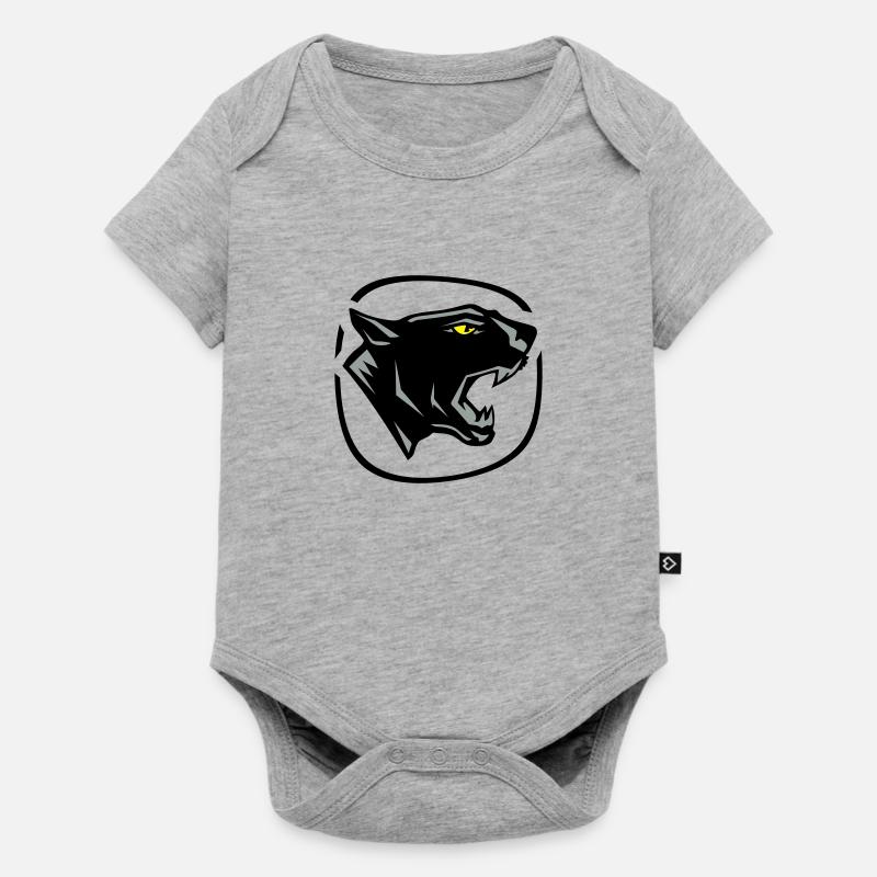 panthère - Body à manches courtes Premium Bébé - gris chiné