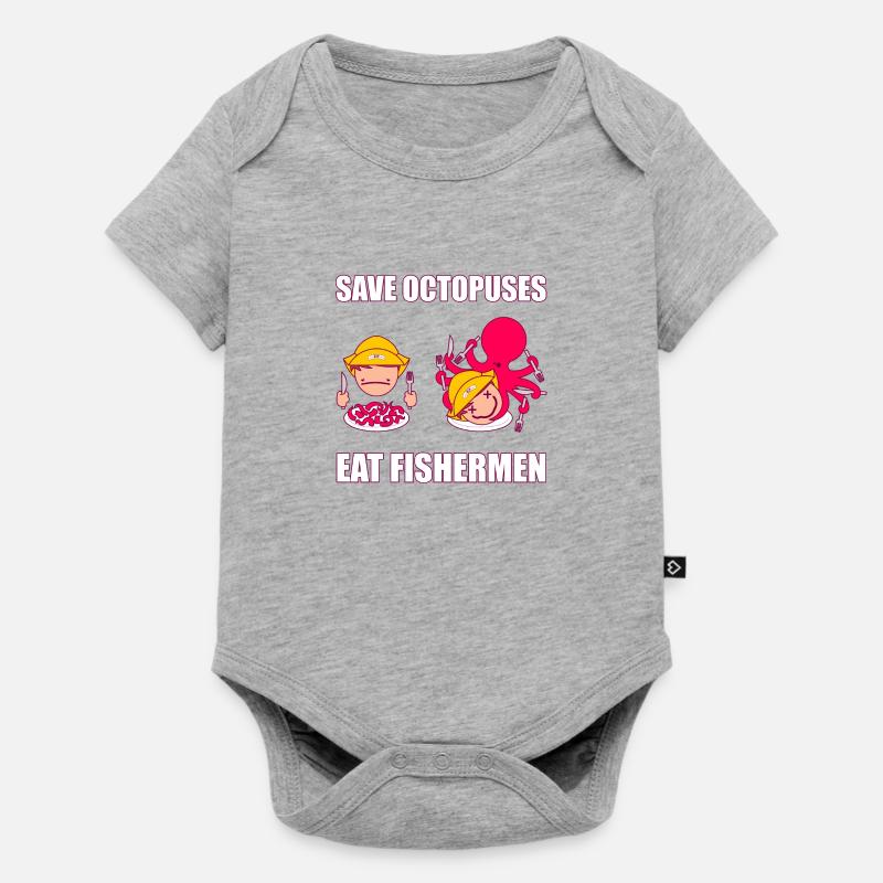 SAVE OCTOPUSES - Body à manches courtes Premium Bébé - gris chiné