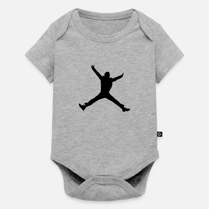 Conception de vecteur Singer and Dancer Silhouette - Body à manches courtes Premium Bébé - gris chiné