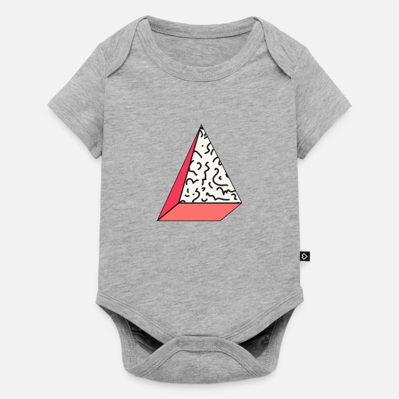 80s memphis design minimal - Body à manches courtes Premium Bébé - gris chiné