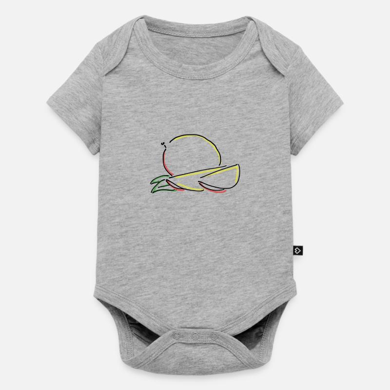 Mango - Baby Premium Kurzarmbody - Grau meliert