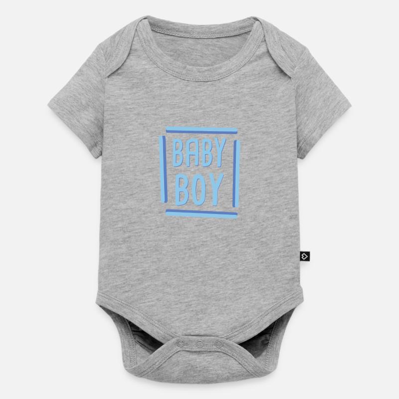 garçon - Body à manches courtes Premium Bébé - gris chiné
