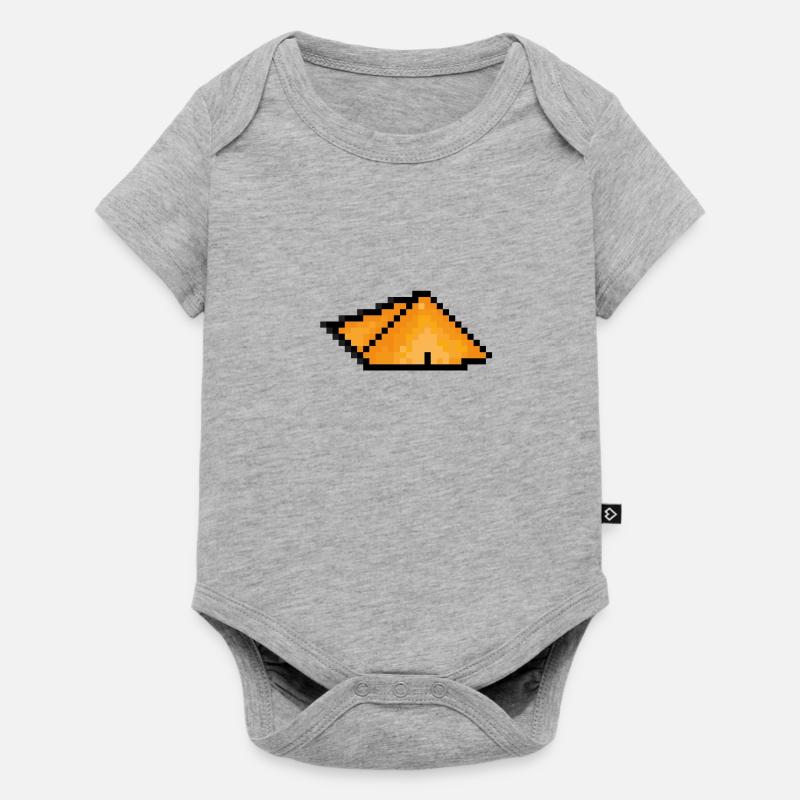 Pyramide Pixel Art - Body à manches courtes Premium Bébé - gris chiné
