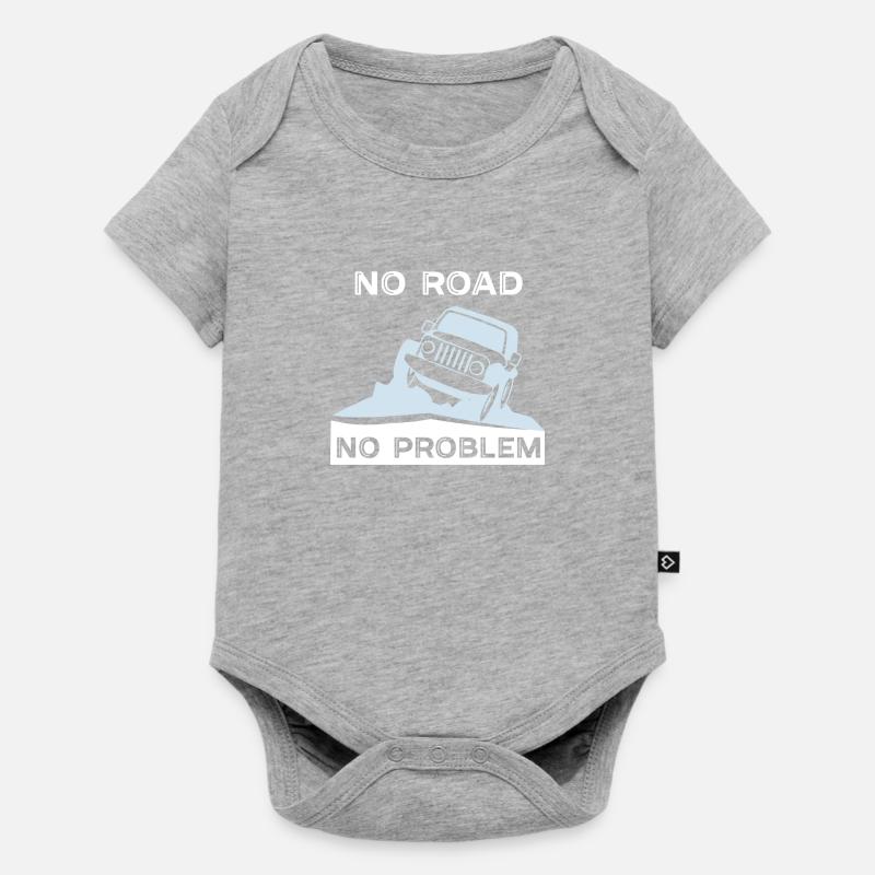 Pas de route Pas de problème 4x4 cadeau - Body à manches courtes Premium Bébé - gris chiné