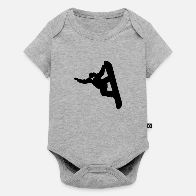 Snowboard - Body Premium a maniche corte per neonati  - grigio melange