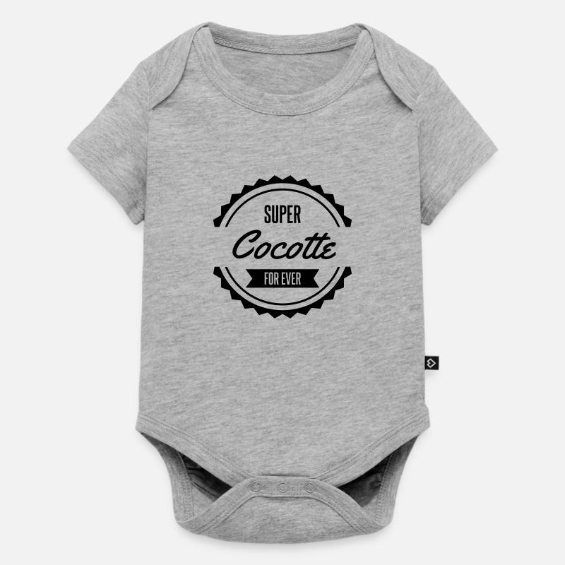 super cocotte for ever - Body à manches courtes Premium Bébé - gris chiné