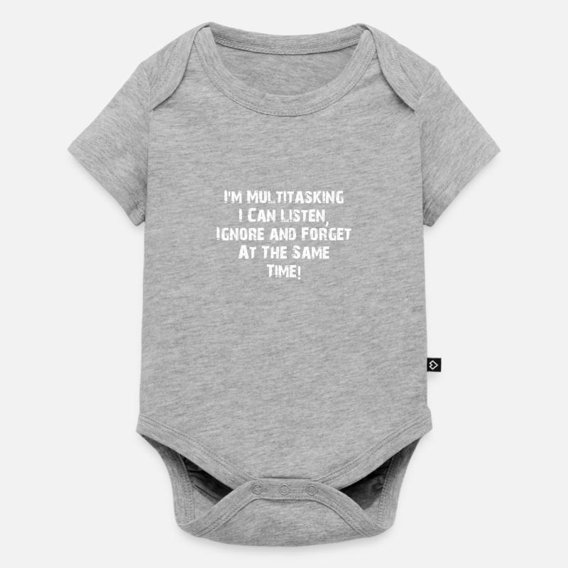 TDAH - Multitâche - Body à manches courtes Premium Bébé - gris chiné