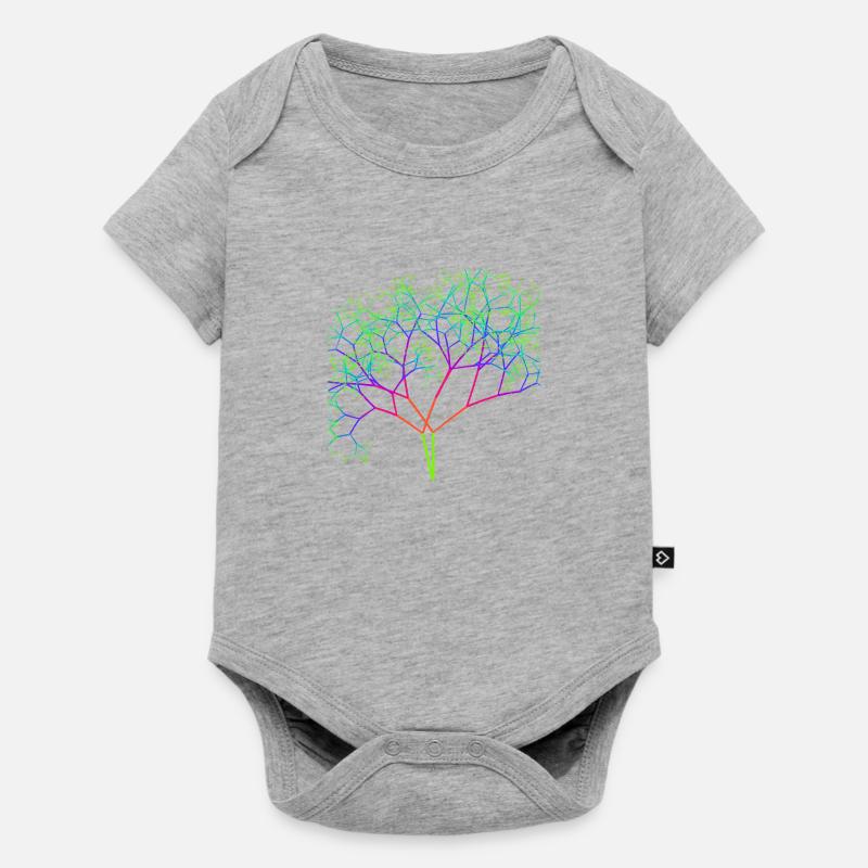 Arbre arc-en-ciel - Body à manches courtes Premium Bébé - gris chiné