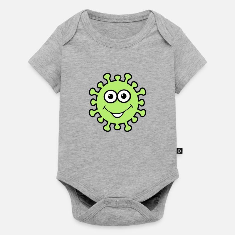 Virus heureux - Body à manches courtes Premium Bébé - gris chiné