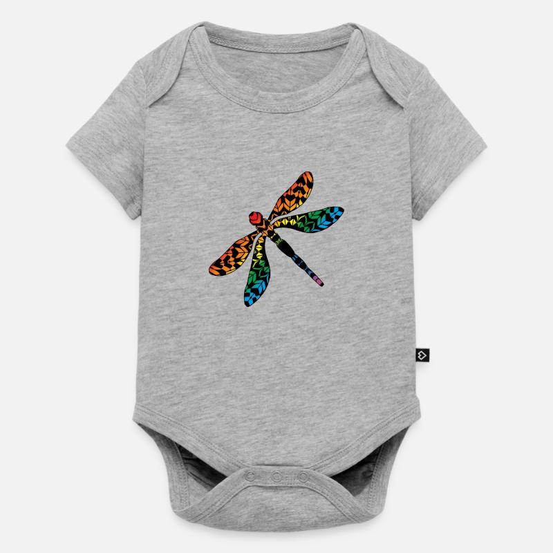 Libellule - Body à manches courtes Premium Bébé - gris chiné