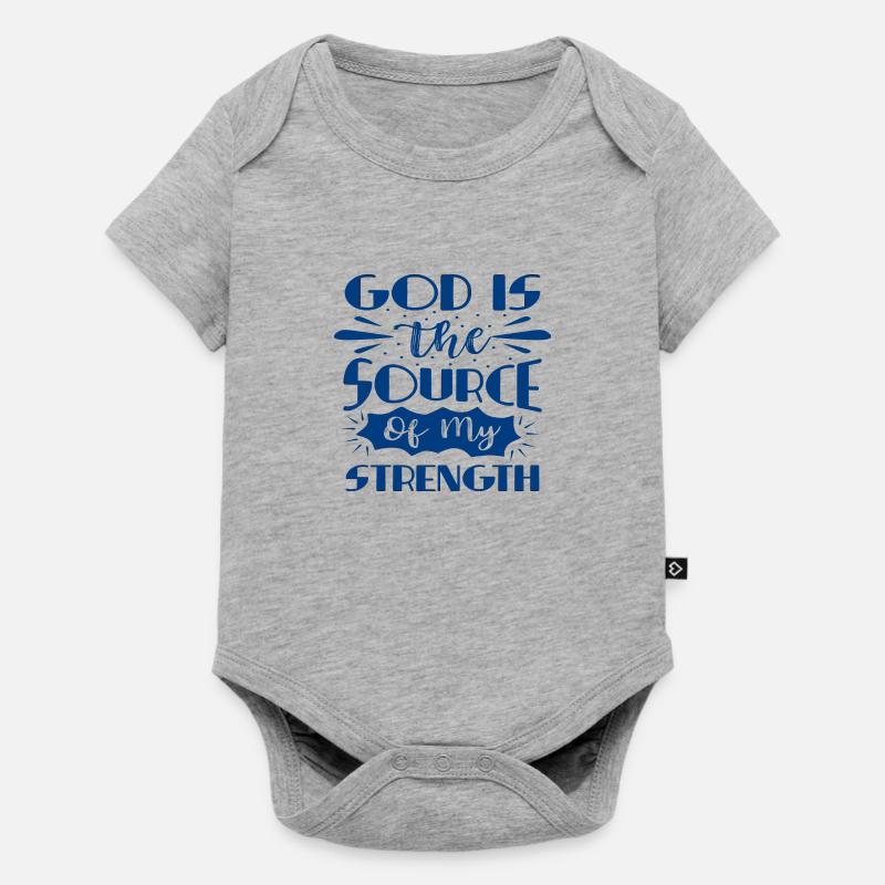 Dieu est le - Body à manches courtes Premium Bébé - gris chiné
