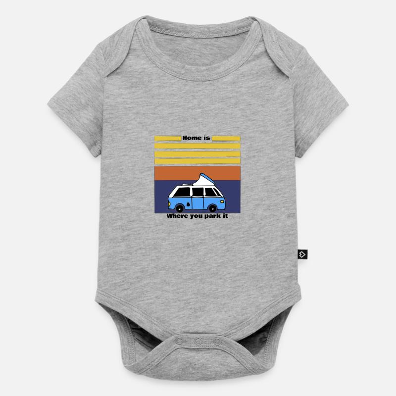 La vie de Van - Body à manches courtes Premium Bébé - gris chiné