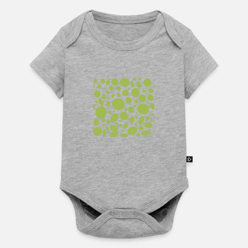 Points verts - Body à manches courtes Premium Bébé - gris chiné