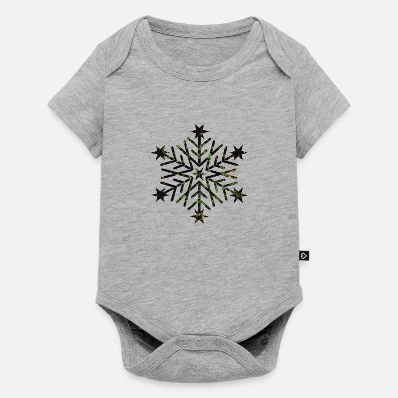Flocon de neige - Body à manches courtes Premium Bébé - gris chiné