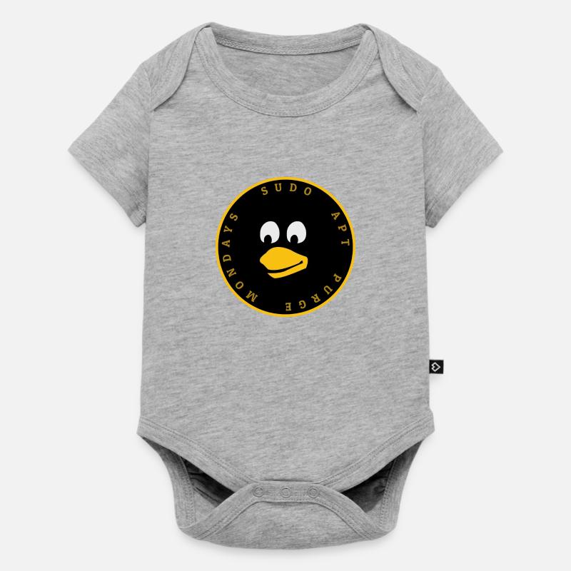 Conception Linux Penguin Tux - Body à manches courtes Premium Bébé - gris chiné