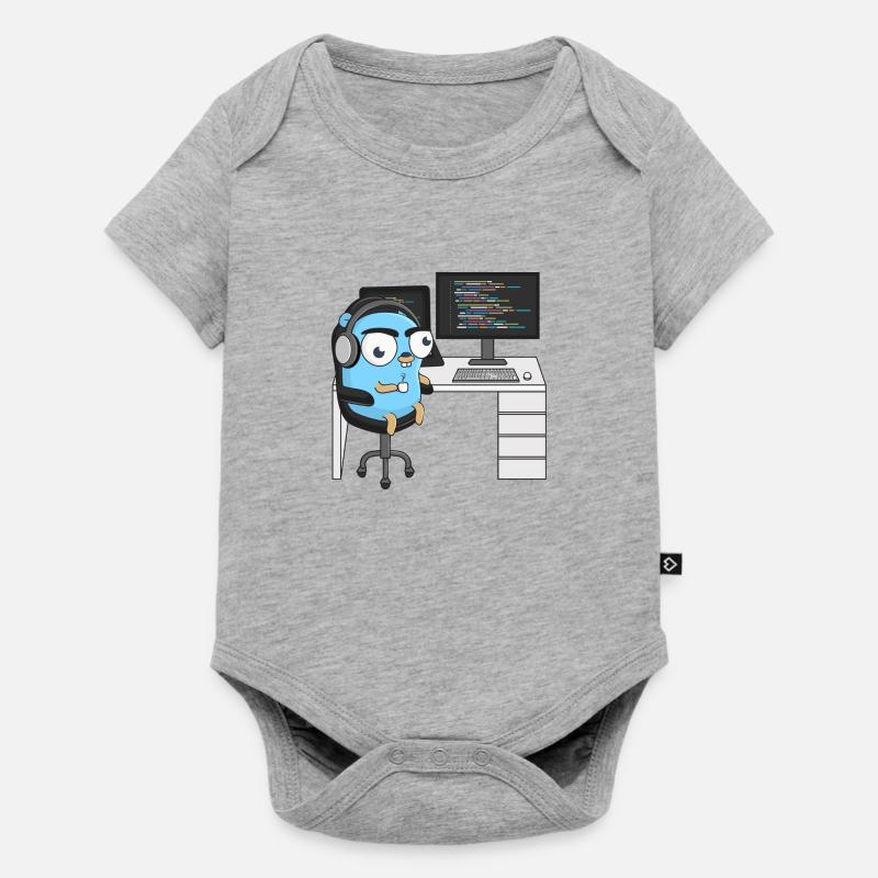 Gopher Coding - Baby Premium short-sleeve bodysuit - heather grey